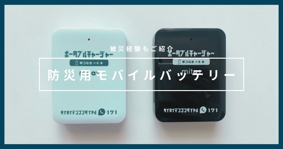 【防災】ミニマリストおすすめ乾電池式モバイルバッテリー｜充電式よりいい？被災経験もご紹介