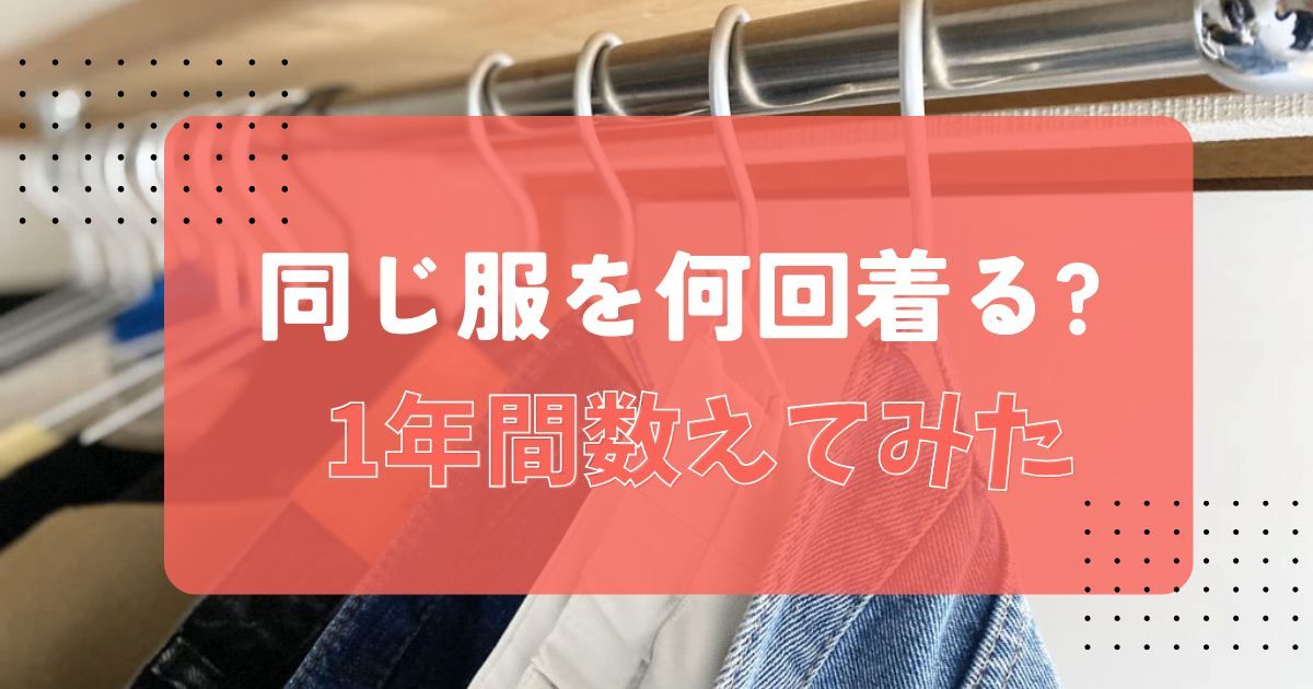 ミニマリストは同じ服を何回着る？1年間着用回数を数えてみた