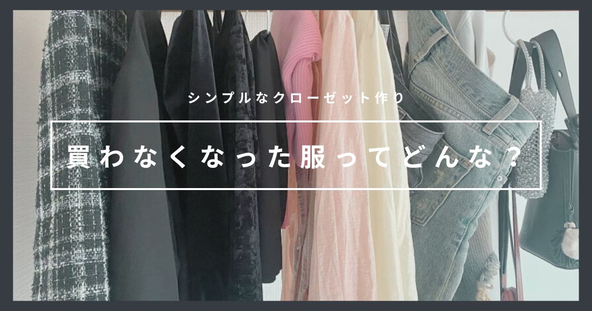 女性ミニマリストが買わなくなった・着なくなった服｜シンプルなクローゼット作り