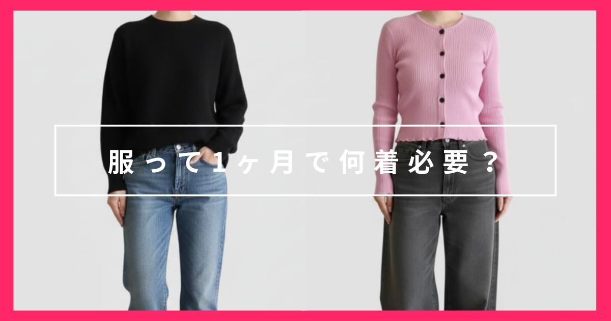 【2025年10月】服って1ヶ月で何枚必要？ミニマリストの着用回数ランキング